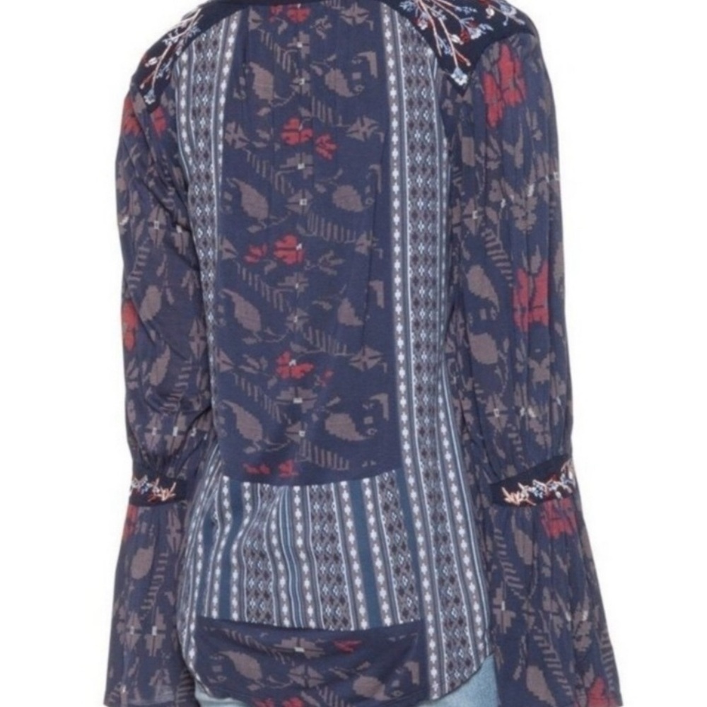Lucky Brand Floral Navy Women's Top